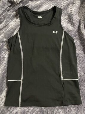 Perfect Condition Black with White Contrast Women’s Under Armour Workout Top SzM